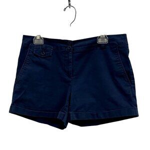 Nautica Women Chino Short Navy Blue Size 8 Summer